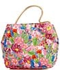 Antonio Melani Floral Printed Statement Handle Bucket Bag, Color:Multi - Image 1