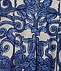 Color:Blue Tile - Image 3 - Gabriela Printed Cotton Poplin Sweetheart Neckline Sleeveless A-line Dress