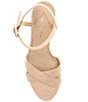 Color:Spanish Sand - Image 5 - Geena Nubuck Leather Ankle Strap Heels