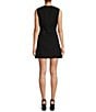 Antonio Melani Gianna Sleeveless A-Line Button Front Dress, Color:Black - Image 2