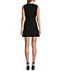 Antonio Melani Gianna Sleeveless A-Line Button Front Dress, Color:Black - Image 2