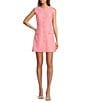 Antonio Melani Gianna Twill Round Neck Sleeveless Button Front Dress, Color:Taffy - Image 1