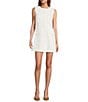Antonio Melani Gianna Twill Round Neck Sleeveless Button Front Dress, Color:Ivory - Image 1