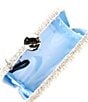 Antonio Melani Gold Straw Minaudiere Clutch, Color:White - Image 3