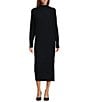 Color:Black - Image 1 - Grace Cashmere Turtleneck Dress