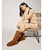 Antonio Melani Greer Wool Blend Knit Crew Neck Long Sleeve Midi Sheath Dress, Color:Camel - Image 5