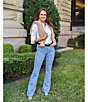 Color:White - Image 6 - Greta Long Sleeve Point Collar Poplin Bodysuit