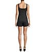 Antonio Melani Guinevere Linen Blend Square Neck Sleeveless Romper, Color:Black - Image 2