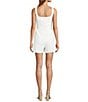 Antonio Melani Guinevere Linen Blend Square Neck Sleeveless Romper, Color:Ivory - Image 2