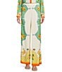 Antonio Melani Hadley Coorinating Fruit Printed Satin Pants, Color:Multi Fruit - Image 1