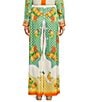 Antonio Melani Hadley Coorinating Fruit Printed Satin Pants, Color:Multi Fruit - Image 2