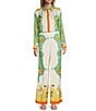 Antonio Melani Hadley Coorinating Fruit Printed Satin Pants, Color:Multi Fruit - Image 3