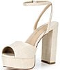 Antonio Melani Harri Linen Platform Dress Sandals - Image 4