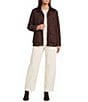 Antonio Melani Heidi Faux Suede Point Collar Long Sleeve Coordinating Barn Jacket - Image 3