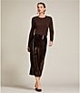 Antonio Melani Iman Sequin Pencil Midi Skirt, Color:Chocolate - Image 5