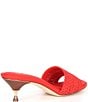 Color:Hibiscus Red - Image 2 - Issla Raffia Kitten Heel Slides