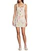 Antonio Melani Izzy Linen Blend Coordinating Floral Mini Skirt, Color:Ivory/Floral - Image 3