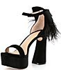 Color:Black - Image 4 - Janie Velvet Platform Dress Sandals