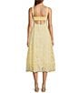 Antonio Melani Jayden Eyelet Sweetheart Neckline A-Line Midi Dress, Color:Butter - Image 2
