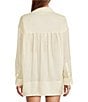 Antonio Melani Jenna Ramie Point Collar Button Front Long Sleeve Coordinating Shirt - Image 2