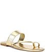 Antonio Melani Jolie Leather Toe Loop Flat Sandals - Image 1