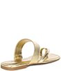 Antonio Melani Jolie Metallic Leather Toe Loop Flat Sandals - Image 2