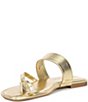 Antonio Melani Jolie Metallic Leather Toe Loop Flat Sandals - Image 4