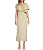 Antonio Melani Jordyn Floral Jacquard One Shoulder Midi Dress, Color:Butter Floral - Image 1