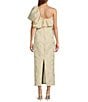 Antonio Melani Jordyn Floral Jacquard One Shoulder Midi Dress, Color:Butter Floral - Image 2