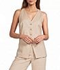 Antonio Melani Josie V-Neck Sleeveless Button Front Vest - Image 5