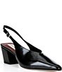 Antonio Melani Joss Leather Slingback Block Heel Pumps - Image 1