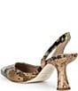 Antonio Melani Kacy Snake Printed Leather Slingback Pumps - Image 3