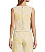 Antonio Melani Coordinating Kai Floral Soutache Sleeveless Blouse, Color:Sand Butter - Image 2
