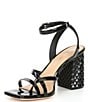Color:Black - Image 4 - Katona Ankle Strap Patent Leather Sandals