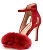 Antonio Melani Kayleigh Ankle Strap Rabbit Fur Dress Heels | Dillard's