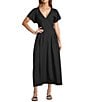 Antonio Melani Kiara Short Puff Sleeve A-Line Maxi Dress, Color:Black - Image 1