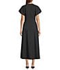 Antonio Melani Kiara Short Puff Sleeve A-Line Maxi Dress, Color:Black - Image 2