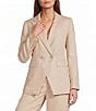 Antonio Melani Kiera Linen Notch Lapel Long Sleeve Double Breasted Coordinating Blazer - Image 1