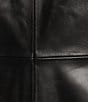 Color:Black - Image 3 - Kim Sheath Leather Dress