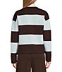Antonio Melani Knit Stripe Collar Long Sleeve Polo Sweater - Image 2