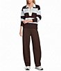 Antonio Melani Knit Stripe Collar Long Sleeve Polo Sweater - Image 3