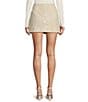Antonio Melani Lakelyn Sequin Tweed A Line Mini Skirt, Color:Buttercream - Image 2