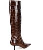 Antonio Melani Lance Crocodile Embossed Leather Low Heel Boots - Image 2