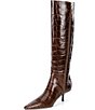 Antonio Melani Lance Crocodile Embossed Leather Low Heel Boots - Image 4