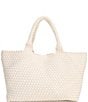 Color:Bone - Image 1 - Large Neoprene Woven Tote Bag