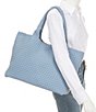 Antonio Melani Large Neoprene Woven Tote Bag, Color:Chambray - Image 4
