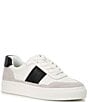 Color:White/Black - Image 1 - Laurel Leather and Suede Retro Sneakers
