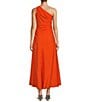 Antonio Melani Lena Asymmetric One Shoulder Maxi Dress, Color:Citrus - Image 2