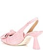 Color:Pink Salt - Image 3 - Lenore Raffia Bow Slingback Pumps