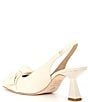 Color:Sweet Cream - Image 3 - Lenore Leather Bow Slingback Pumps